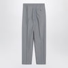 LEMAIRE Grey mélange trousers with belt