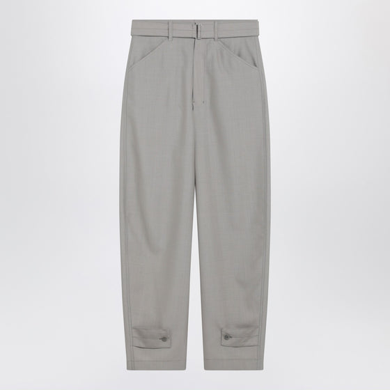 LEMAIRE Taupe trousers with ankle tabs