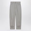 LEMAIRE Taupe trousers with ankle tabs