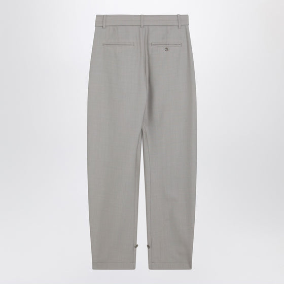 LEMAIRE Taupe trousers with ankle tabs