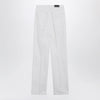 LEMAIRE High-waisted straight-leg jeans with belt in white denim