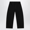 LEMAIRE Black wide-leg cotton trousers