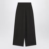 LEMAIRE Wide brown wool-blend trousers