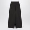 LEMAIRE Wide brown wool-blend trousers