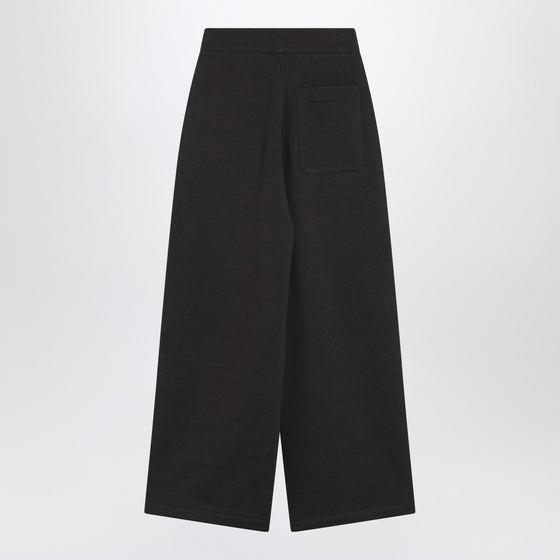 LEMAIRE Wide brown wool-blend trousers