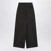 LEMAIRE Wide brown wool-blend trousers
