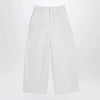 LEMAIRE Rice-white cotton trousers