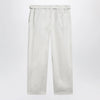 LEMAIRE Powder white cotton trousers