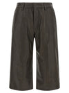 Lemaire Leather Bermuda Shorts