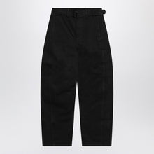  LEMAIRE Black cotton trousers with belt