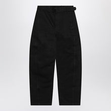  LEMAIRE Black cotton trousers with belt