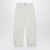 LEMAIRE Cream trousers with belt