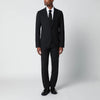 Lardini Black single-breasted wool-blend suit