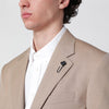 Lardini Beige single-breasted linen suit