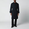 Lardini Blue single-breasted wool trench coat