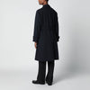 Lardini Blue single-breasted wool trench coat