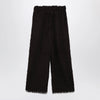The Frankie Shop Dark brown fringed trousers