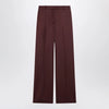 The Frankie Shop Lenora burgundy wool-blend trousers