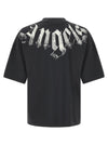 Palm Angels Craquelé Gothic Print T-shirt
