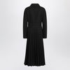 Max Mara Atelier Black pleated redingote coat in technical fabric