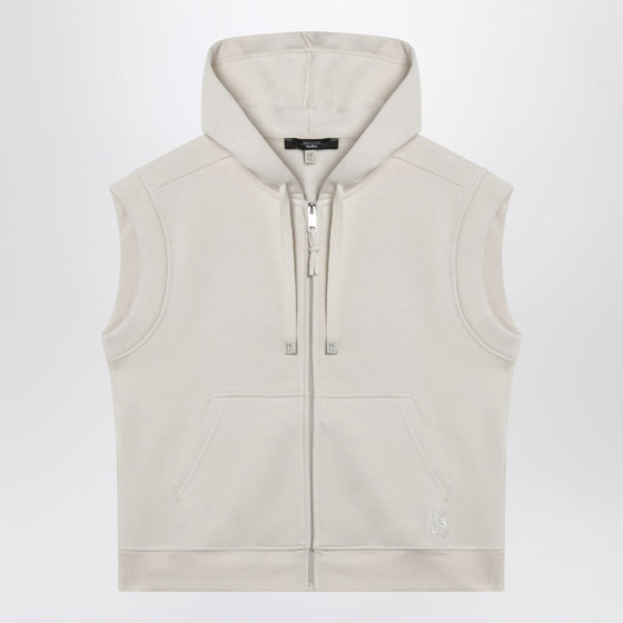 Weekend Max Mara Ivory cotton-fleece gilet