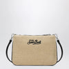 MC2 Saint Barth Parisienne straw-effect clutch with embroidered logo