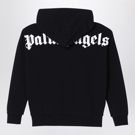 Palm Angels Black hoodie with logo