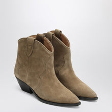  ISABEL MARANT Beige suede cowboy ankle boots Dewina