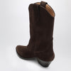 ISABEL MARANT Duerto Chocolate cowboy boots in suede