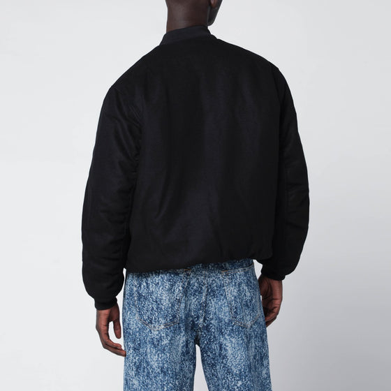 OAMC Black wool-blend bomber
