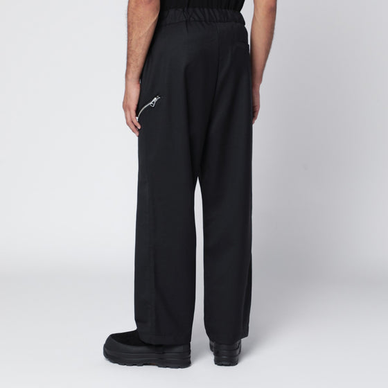 OAMC Black Regs trousers in wool blend