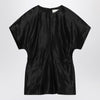 Loulou Studio Black T-shirt in linen and silk