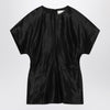 LouLou De Saison Black T-shirt in linen and silk