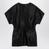 Loulou Studio Black T-shirt in linen and silk