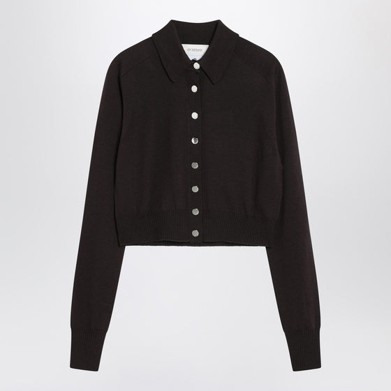Sportmax Dark brown cardigan in wool