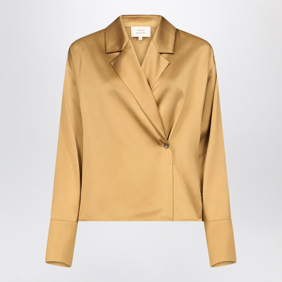 LouLou De Saison Ochre satin Persia blouse
