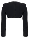 David Koma Top 3d Crystsal Chain And Square Neck