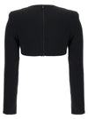 David Koma Top 3d Crystsal Chain And Square Neck