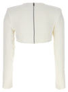 David Koma Top 3d Crystsal Chain And Square Neck