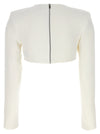 David Koma Top 3d Crystsal Chain And Square Neck