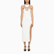  David Koma White asymmetrical midi dress