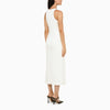 David Koma White asymmetrical midi dress