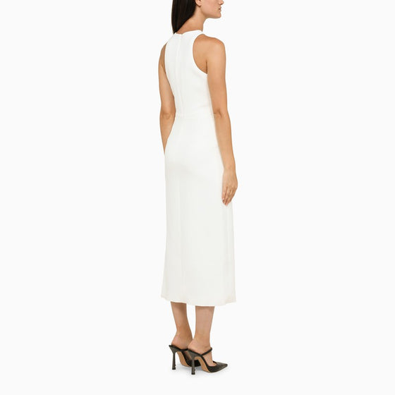 David Koma White asymmetrical midi dress