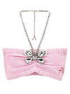 Area Crystal Butterfly Knit Bandeau Top