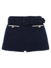 Self-Portrait Bouclé Wool Skort