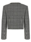 Self-Portrait Self Portrait Houndstooth Crystal Trim Blazer