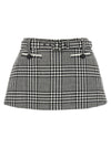 Self-Portrait Bouclé Wool Skort