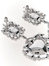 Self-Portrait Crystal Pearl Tiered Heart Earrings
