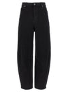 Self-Portrait Black Barrel Leg Jeans