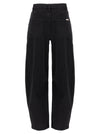 Self-Portrait Black Barrel Leg Jeans